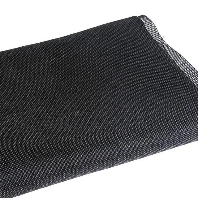Alt view image 2 of 6 - Speaker Grill Cloth Linen Single Layer Speaker Fabric Protective Dustproof Mesh Cloth Stereo Fabric Replacement for Home Stage Speakers, Media Cabinet, KTV Box (Black, 50 * 146cm)