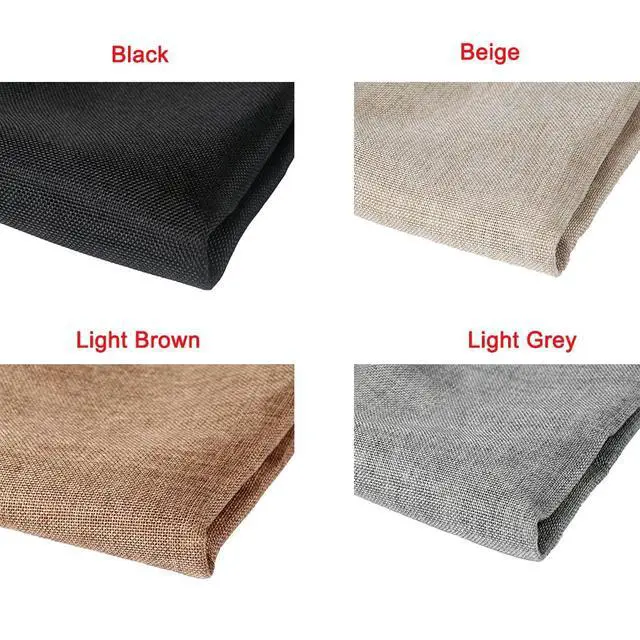 Alt view image 3 of 6 - Speaker Grill Cloth Linen Single Layer Speaker Fabric Protective Dustproof Mesh Cloth Stereo Fabric Replacement for Home Stage Speakers, Media Cabinet, KTV Box (Black, 50 * 146cm)