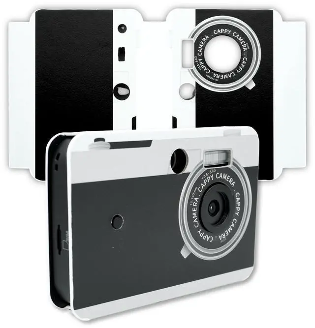 Main image of Interchangeable Replacement Case Sleek Dark Film Look Aesthetic Snap-On Cover for Retro Digital Camera Sustainable Minimalist Vintage Y2K Protective Shell (Retro Black)