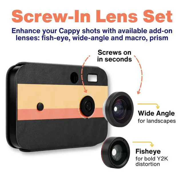 Alt view image 2 of 6 - Wide Angle & 235 Fisheye Screw-On Lens Set | For DSLR & Mirrorless, 0.4x Ultra-Wide, HD Optical Glass, Phone & Camera Lenses