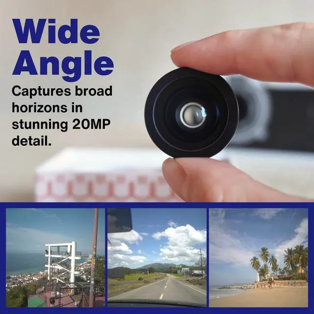 Alt view image 5 of 6 - Wide Angle & 235 Fisheye Screw-On Lens Set | For DSLR & Mirrorless, 0.4x Ultra-Wide, HD Optical Glass, Phone & Camera Lenses