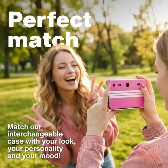 Alt view image 5 of 6 - Interchangeable Replacement Case Pink Dream Snap-On Retro Camera Cover, Y2K Aesthetic Protective Silicone Skin & Body Shell for Screenless Digital Camera