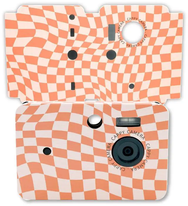 Main image of Case Orange Groovy Checkers Y2K Retro Snap-On Cover