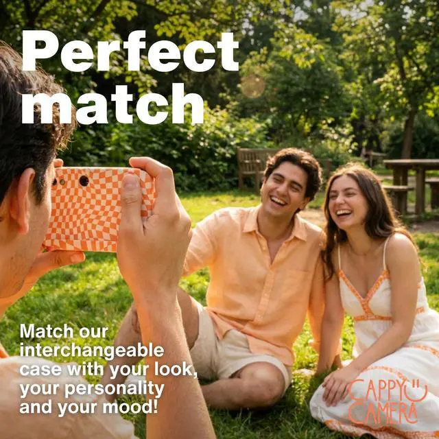 Alt view image 5 of 6 - Case Orange Groovy Checkers Y2K Retro Snap-On Cover