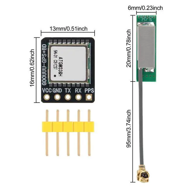 Alt view image 6 of 6 - ATGM336H Dual-Mode Module GPS+BDS Flight Control Satellite Positioning Navigator Replacement for NEO-M8N NEO-6M