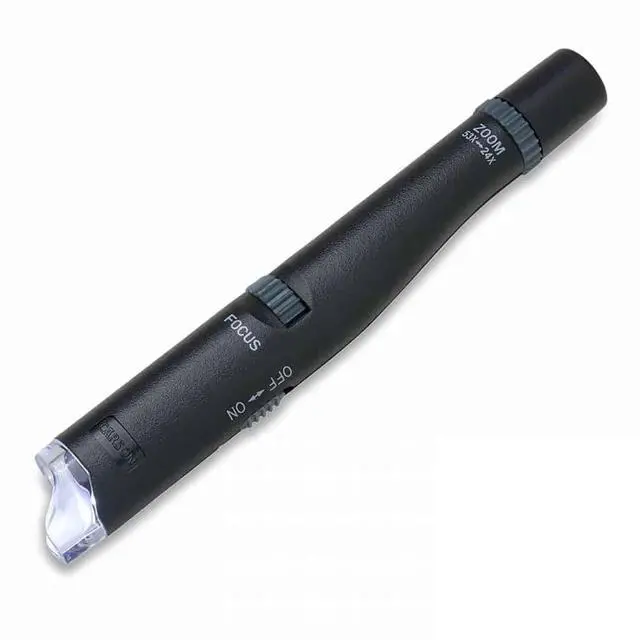 Alt view image 2 of 4 - MicroPen LED Lighted 24x-53x Magnification Microscope Pen (MP-300), Black