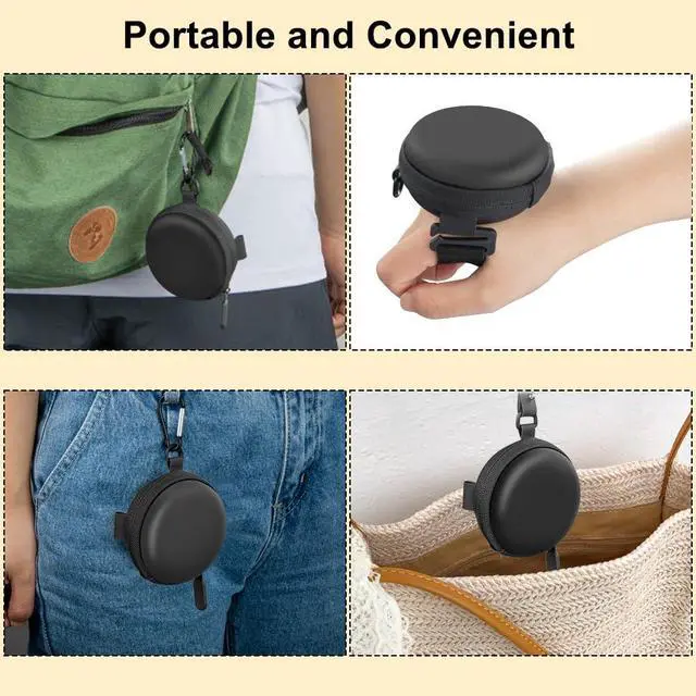 Alt view image 4 of 6 - Hard Carrying Case for Go Plus Plus + Accessory, Portable EVA PU Leather Protective Bag Storage Hard Carrying Case for go Plus Plus +2023 (Black)
