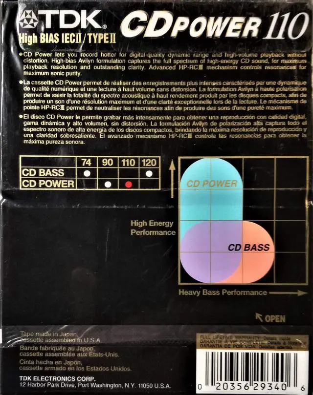 Alt view image 2 of 2 - CD Power 110 Cassette, 2pk High Bias Audio Cassette Tapes
