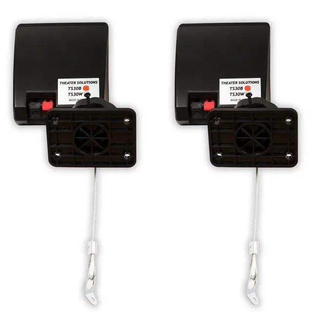 Alt view image 4 of 5 - TS30B Mountable Indoor Speakers Black Bookshelf Pair