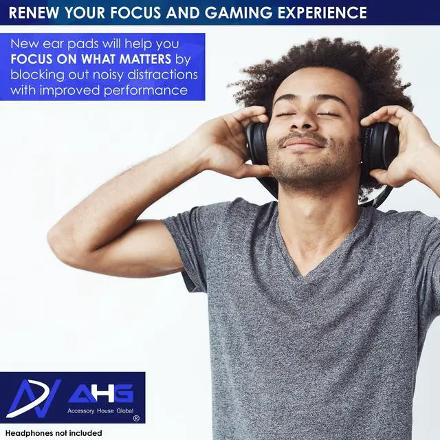 Alt view image 5 of 6 - Premium Replacement Hyper X Cloud earpads Compatible with Kingston HyperX Cloud Alpha Wireless 2 Cloud 3 Wireless Flight 2 Stinger 2 Headset and More. Easy DIY Fit