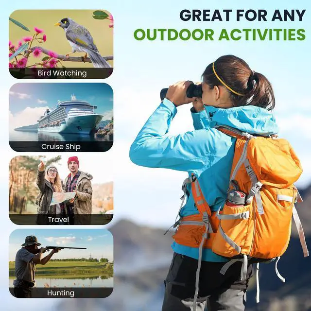 Alt view image 4 of 6 - 12x50 High Power Monocular Telescope for Adults | with Smartphone Holder & Tripod, Compact Monocular with Bak4 Prism and Fmc Lens,Gifts for Men Bird Watching Hiking