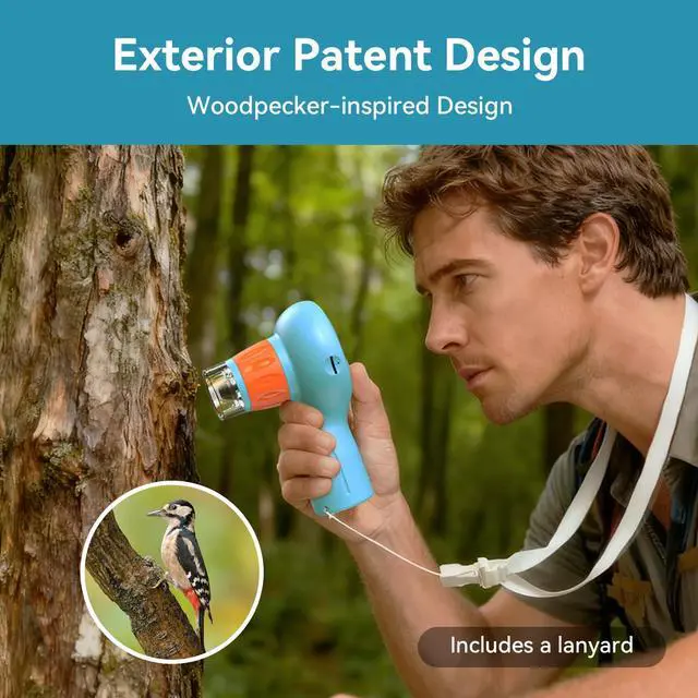 Alt view image 6 of 6 - 800X Handheld Digital Microscope with 2 IPS Screen, Photo & Video Portable Microscope with Adjustable Lights (Including SD Card & Slides)