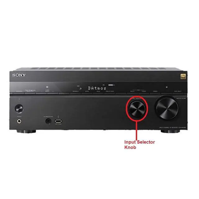 Alt view image 3 of 3 - Service Parts Function Menu Input Selector Knob for Sony Multi Channel AV Receiver - HDMI - AV Switch - 5 Ports - Black