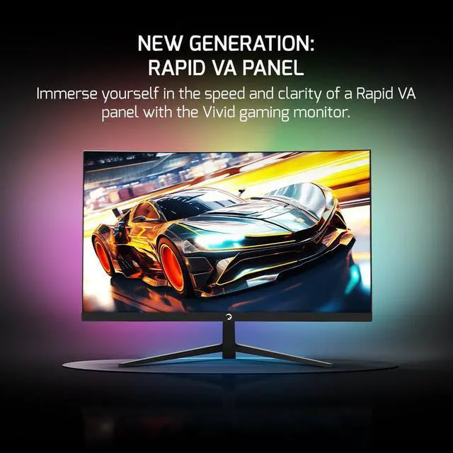 Alt view image 2 of 6 - T40 23.6 Inch Curved Gaming Monitor, 180Hz 1080p Display, 0.5ms Response Time, VA Panel, AMD FreeSync, HDR Support, 125% sRGB, RGB Backlight, Dual Speakers, Zero Frame Design, HDMI/DP, 1800R