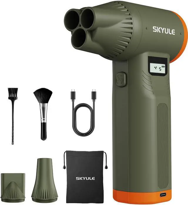 Main image of RS40 Ultra Compressed Air Duster, 260MPH & 640G Hurricane Airflow | Replace 80,000 Air Cans, 6-Gear Adjustable, Max 120 Mins Runtime with Fast Charging for Heavy-Duty Clean
