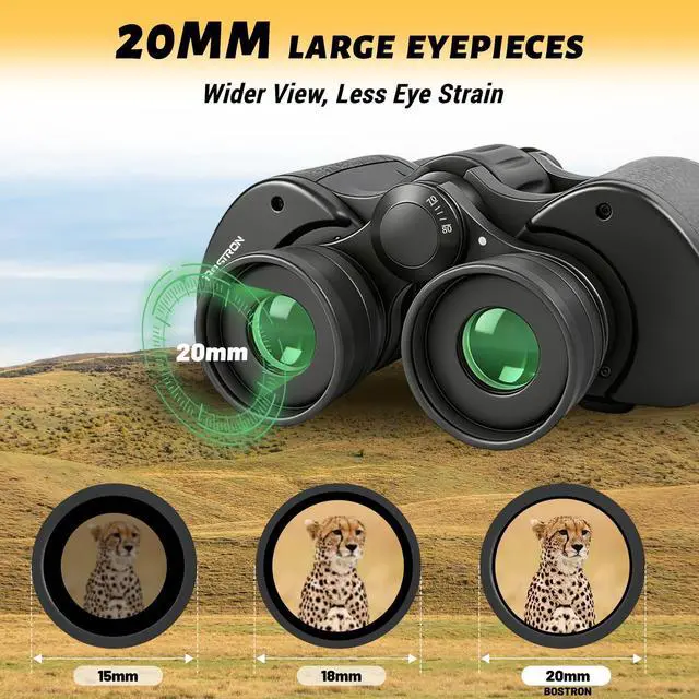 Alt view image 4 of 6 - Binoculars for Adults,10x50 High Powered Binoculars for Bird Watching | Compact Binoculars with Carrying Bag & Strap Waterproof Low Light Vision for Hunting Camping Travel Cruise Hiking Sports