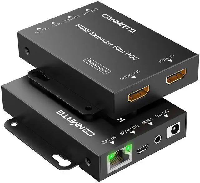 Main image of 4K@60Hz 4:4:4 HDMI Extender Over Single Cat5e/Cat6/Cat 7, Up to 230Ft (1080P), 164FT(4K), HDMI Over Ethernet, Supports Bidirectional IR, 3D, HDCP, EDID, POC