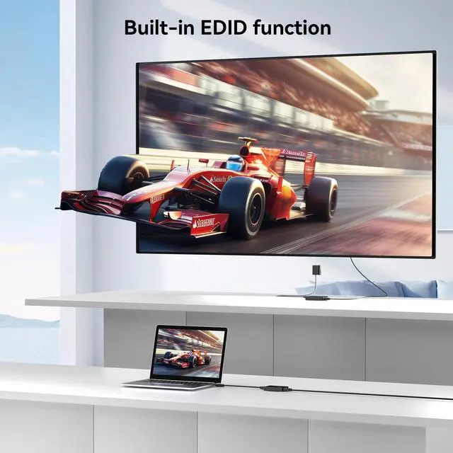 Alt view image 6 of 6 - 4K@60Hz 4:4:4 HDMI Extender Over Single Cat5e/Cat6/Cat 7, Up to 230Ft (1080P), 164FT(4K), HDMI Over Ethernet, Supports Bidirectional IR, 3D, HDCP, EDID, POC