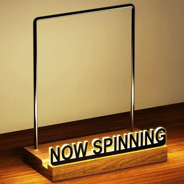 Main image of Vinyl Record Stand with Adjustable Warm White Lights