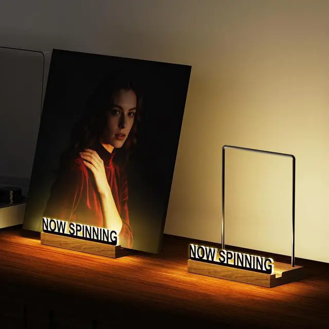 Alt view image 3 of 6 - Vinyl Record Stand with Adjustable Warm White Lights