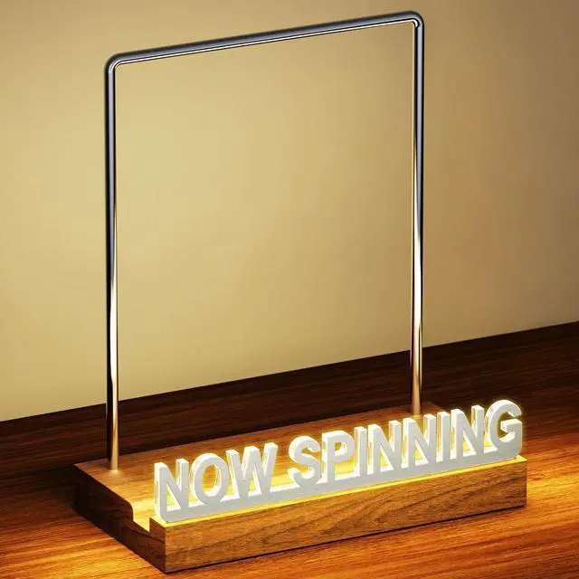 Main image of Vinyl Record Stand with Adjustable Warm White Lights
