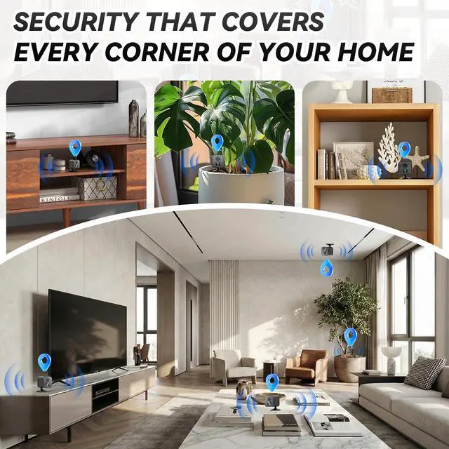 Alt view image 5 of 6 - 2K Mini WiFi Security Camera, Battery Powered Indoor Camera with 30-Day Battery Life, PIR Motion Detection, Night Vision, 2.4GHz WiFi, App Remote Viewing for Baby Monitor & Pet Camera