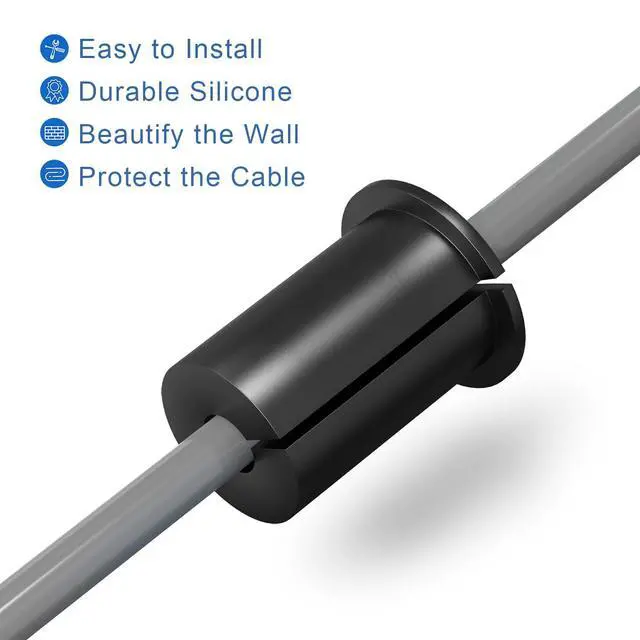 Alt view image 3 of 6 - Starlink Cable Routing Kit,Starlink Wall Grommet for 1" Wall Hole,Starlink Cable Feed Through Bushings,Wall Bushing for Starlink Ethernet Cable,Starlink Accessories(8 Pcs) | Cable pass-through bushing