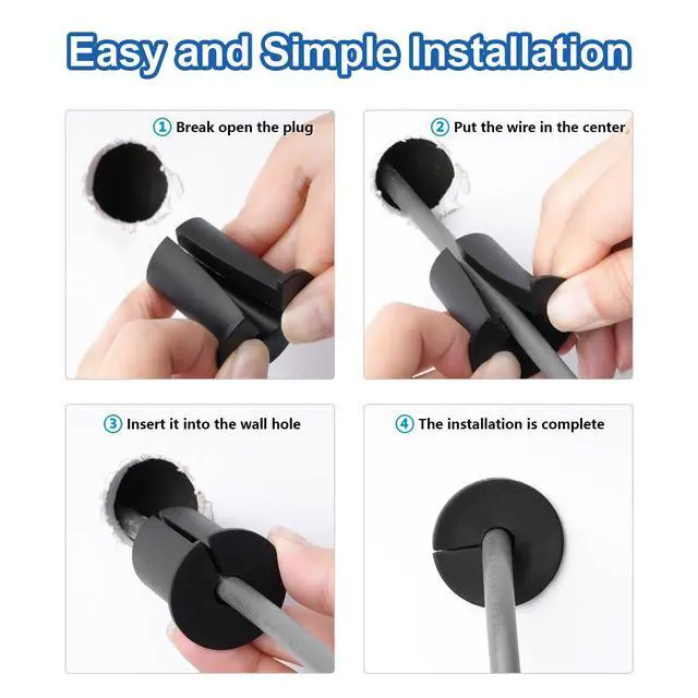 Alt view image 4 of 6 - Starlink Cable Routing Kit,Starlink Wall Grommet for 1" Wall Hole,Starlink Cable Feed Through Bushings,Wall Bushing for Starlink Ethernet Cable,Starlink Accessories(8 Pcs) | Cable pass-through bushing