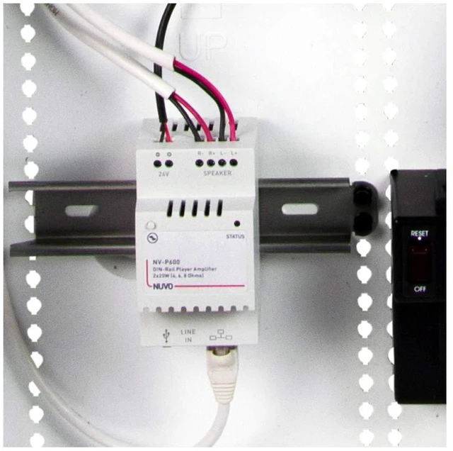 Alt view image 2 of 4 - Legrand - OnQ Half Width DIN Rail, Structured Media Enclosure, Mounting Bracket with DIN Rail Supports Mounting up to 3 Nuvo P600 Players, Nickel, AC1043 (Pack of 2)