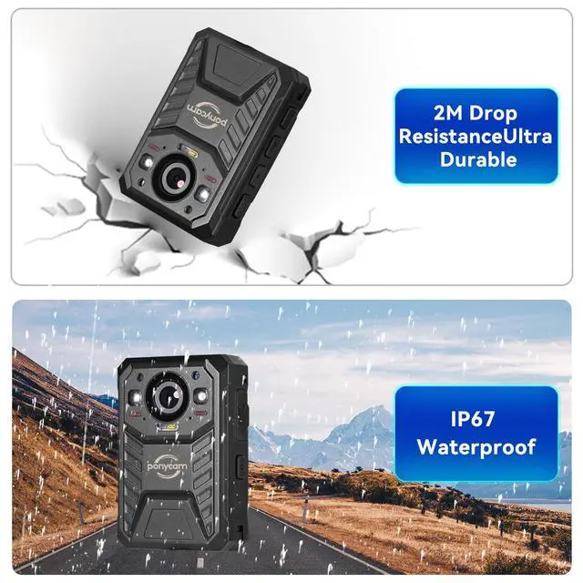 Alt view image 5 of 6 - 1440P Body Worn Camera, 17H Video Recording Body Cameras,64G Memory
