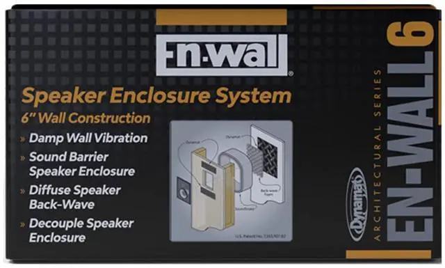 Main image of En-Wall Speaker Enclosure System Reduces Vibration & Projects Clearer Sound into Your Room Easy Install for 6 Inch Walls Made in USA