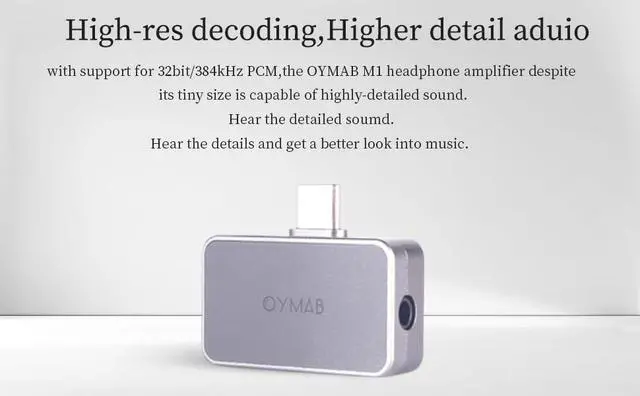 Alt view image 3 of 6 - USB C DAC Headphone Amplifier, High Resolution 32bit/384kHz Portable HiFi Audio Adapter, USB Type C to 3.5/4.4mm Earbuds Amp Jack Dongle for Phone/PC - Plug and Play (Titanium)