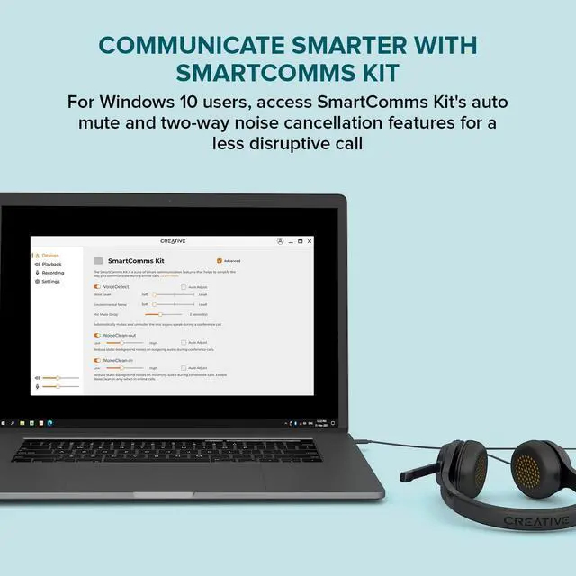 Alt view image 6 of 6 - Chat USB On-Ear Headset with Noise-Cancelling Mic and SmartComms | On-Ear Headset, Noise-Cancelling Mic, Swivel-to-Mute, SmartComms Kit, Lightweight