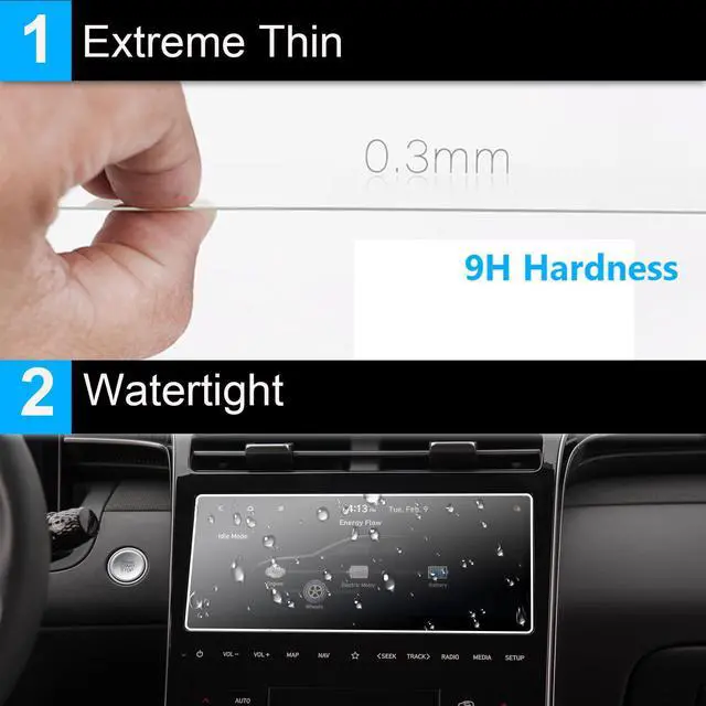Alt view image 4 of 6 - Compatible With 2022-2024 Hyundai Tucson Screen Protector 10.25 Inch