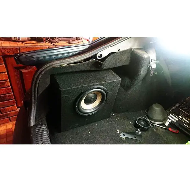 Alt view image 4 of 6 - Speaker Box Covering Carpet Black 39.37" × 39.37" Speaker Cabinet Subwoofer Sub Box Liner Carpeting Stain-Resistant Multipurpose Felt Liner Carpet for Car Truck Auto RV Boat Marine (Black)
