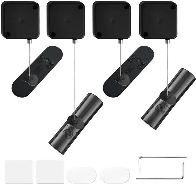 Main image of 2pcs Remote Control Tether, 6.5 Ft TV Remote Control Leash, Retractable Safety Lock with Adjustable Lock Strap for TV Remotes, Game Controllers, Tablets and Showrooms