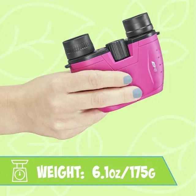 Alt view image 6 of 6 - Kids Binoculars 8x21, Compact Binoculars for Kids Ages 3-12, Great for Adventures, Hiking, Camping, Travel, Bird Watching