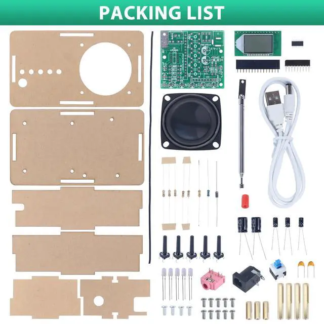 Alt view image 2 of 5 - FM Radio Kit, ICSTATION DIY Radio Soldering Kit with LED Flashing Lights FM 76-108MHz LCD Dplay Soldering Project Radio with Headphone Jack for Adults Electronics Enthusiasts College Education