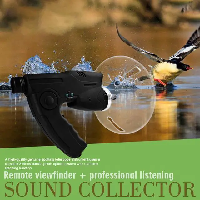 Alt view image 5 of 6 - Wildlife Sound Collector, 8X Monocular Bionic Ear Nature Bird Observing Long Range Listening Device Extreme Sound Amplifier Ear Bionic Listening