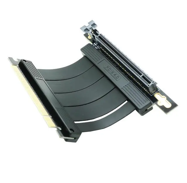 Alt view image 2 of 6 - 5cm 90Degree PCI-e 4.0 X16 Riser Cable for PCIe GeForce RTX30/40 GPU Card