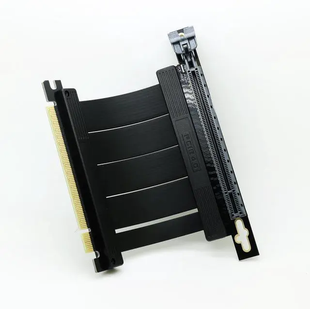 Alt view image 3 of 6 - 5cm 90Degree PCI-e 4.0 X16 Riser Cable for PCIe GeForce RTX30/40 GPU Card