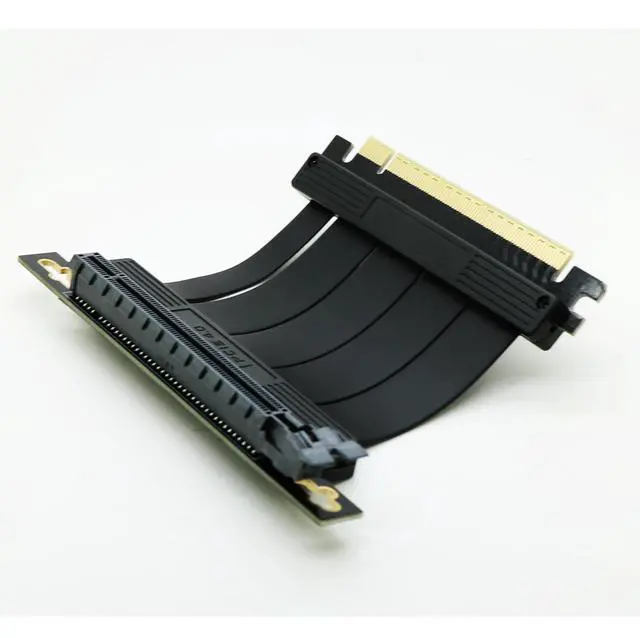 Alt view image 4 of 6 - 5cm 90Degree PCI-e 4.0 X16 Riser Cable for PCIe GeForce RTX30/40 GPU Card