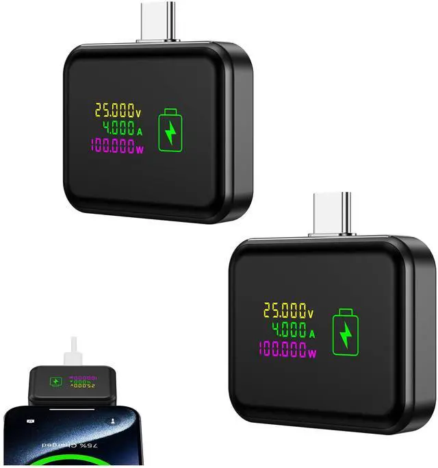 Main image of 2Pcs Auto Disconnect Charger Protector,Auto Shut Off Phone Charger | No Physical Pop-Out Design,Supports Up to 140W Power,AI Full Charge Disconnect Function,Prevent Battery Aging