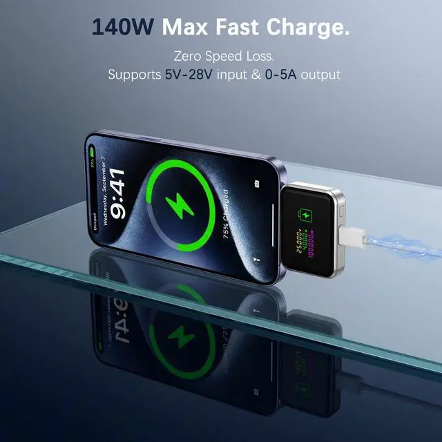 Alt view image 3 of 6 - 2Pcs Auto Disconnect Charger Protector,Auto Shut Off Phone Charger | No Physical Pop-Out Design,Supports Up to 140W Power,AI Full Charge Disconnect Function,Prevent Battery Aging