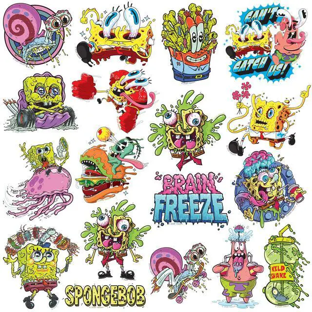 Alt view image 3 of 6 - Spongebob KrustyPants Vinyl Sticker, Car Accessories, Travel Gear & More