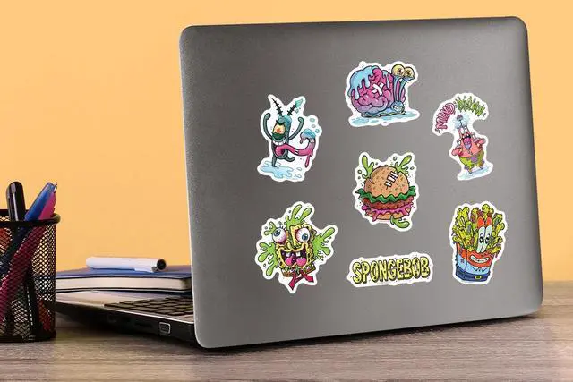 Alt view image 5 of 6 - Spongebob KrustyPants Vinyl Sticker, Car Accessories, Travel Gear & More