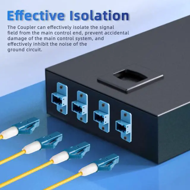 Alt view image 5 of 6 - 50Pcs LC-UPC Fiber Optical Coupler Simplex Cable Adapter Wing Connector