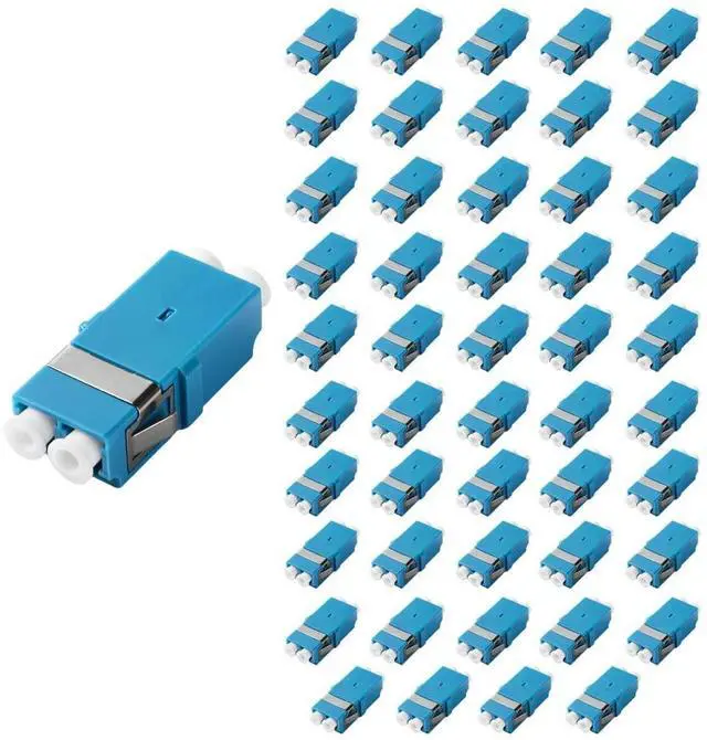Main image of 50Pcs LC-UPC Fiber Optical Coupler Duplex Cable Adapter SHORT Connector