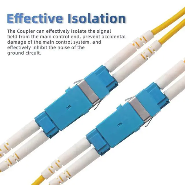 Alt view image 2 of 6 - 50Pcs LC-UPC Fiber Optical Coupler Duplex Cable Adapter SHORT Connector