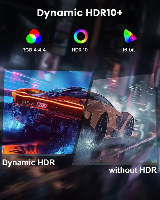 Alt view image 6 of 6 - 16K DisplayPort 2.1 Cable 40Gbps Display Port Cord 33FT/10M | DP 2.1 Cable Support HDR/HDCP/DSC 1.2a, FreeSync G-Sync for Gaming Monitor 5090 7900XTX